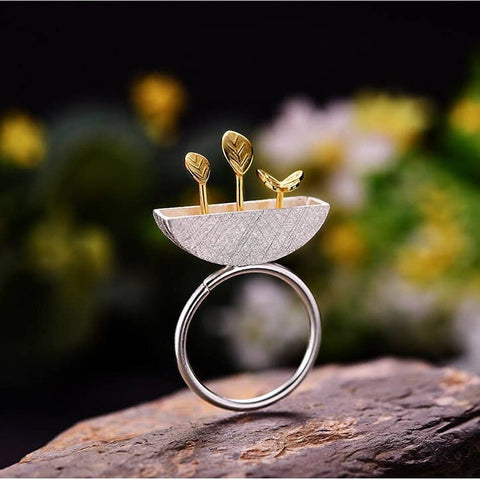 Gold Garden Butterfly Ring - Froppin