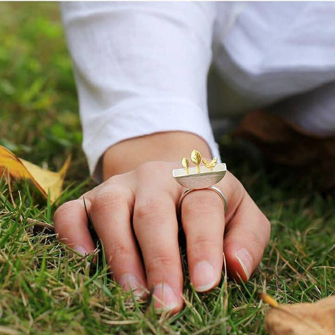 Gold Garden Butterfly Ring - Froppin