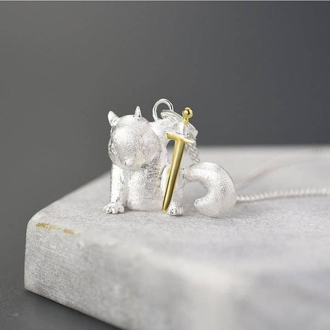 Gold Guard Necklace Pet Lovers Animal Jewelry Funny Necklace - Froppin