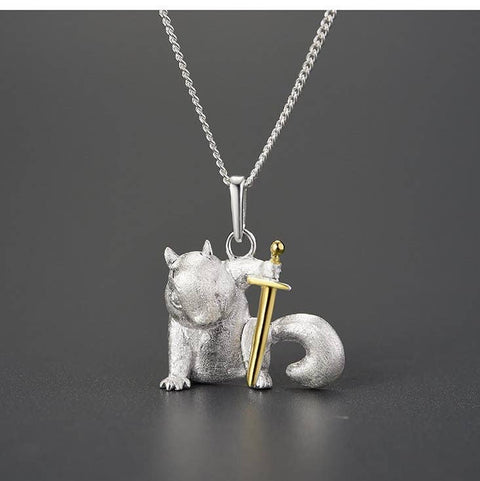 Gold Guard Necklace Pet Lovers Animal Jewelry Funny Necklace - Froppin