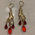 Gold Hands Crystal Earrings Garnet Earrings Blood Earrings Teardrop Earrings Stone Earrings Cute Earrings Anatomical Earrings Heart Earrings - Froppin
