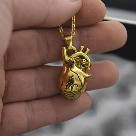 Gold Heart Necklace Charm Necklace Delicate Necklace Cute Necklace Chain Funny Necklace Minimalist Jewelry Gift For Her Minimalist Necklace - Froppin