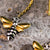 Gold Humming Bee Earrings Animal Earrings Minimalist Earrings, Dainty Earrings Long Earrings Tiny Earrings Insect Earrings Cute Gift For Her - Froppin