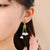 Gold Lily Earrings Flower Earrings, Minimalist Earrings Floral Earrings Real Leaf Earrings, Dangle Earrings Flower Jewelry Delicate Earrings - Froppin