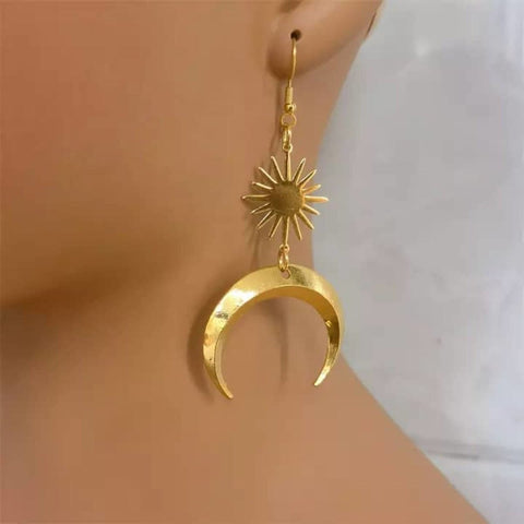 Gold Moon Earrings Crescent Earrings Celestial Earrings - Froppin