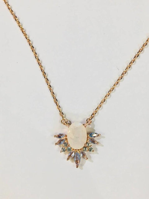 Gold Moonstone Necklace - Froppin