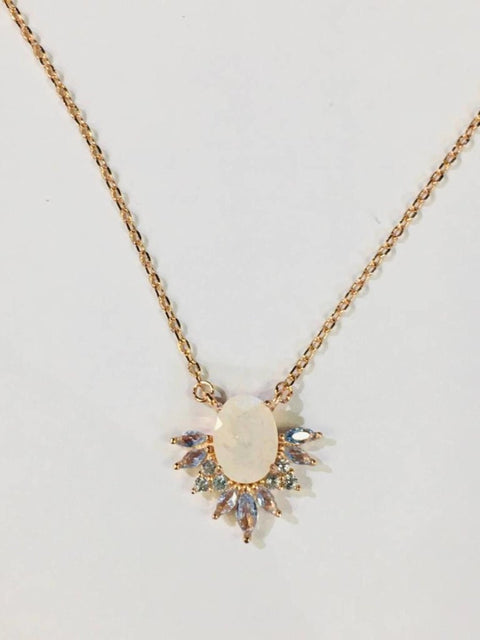 Gold Moonstone Necklace - Froppin