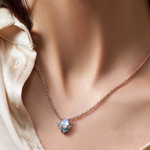 Gold Moonstone Necklace - Froppin
