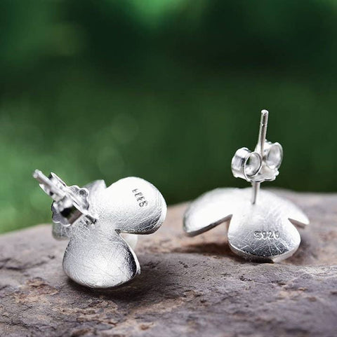 Gold Pearl Earrings Blooming Flower Earrings - Froppin