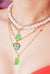 Green Gummy Bear Pearls Shining Triple Multiple Cute Kid Necklace - Froppin