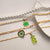 Green Gummy Bear Pearls Shining Triple Multiple Cute Kid Necklace - Froppin