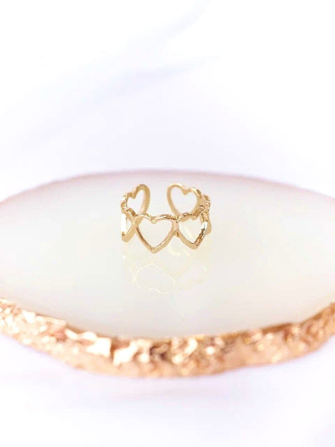 Hearts Elegant Adjustable Ring - Froppin