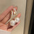 Hoop Pearl Earrings, Pave Earrings, Gold Hoops Earrings, CZ Hoops Earrings, Rhinestone Earrings, Minimalist Gemstone Jewelry Crystal Earring - Froppin