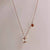 Hour Glass Diamond Shape Golden Pendant Necklace - Froppin