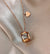 Hour Glass Diamond shape Golden Pendant Necklace - Froppin