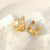 Huggie Cuff Earrings, Star Patterned Earrings, Cartilage Hoops Gift For Her, Gold Minimalist Huggie Hoops, Small Hoop Earrings Stud Earrings - Froppin