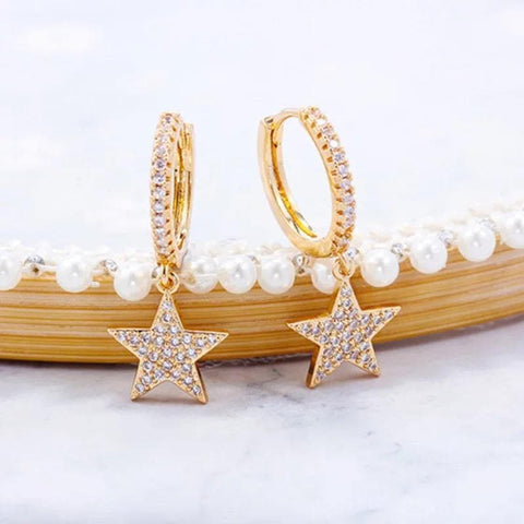 Inlaid Stars Earrings - Froppin