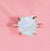 Large Raw Moonstone Ring, Real Gemstone, 18K Rose Gold 925 Silver Engagement Band, Birthstone Gift For Her, Moon Glow Love Goddess Us Size 7 - Froppin