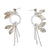 Leaves Gold Bridal Hoop Earrings, Crystal Earrings, Pearl Earrings, Rhinestone Stud Earrings, Wedding Studs Chandelier Earrings, Wreath Leaf - Froppin