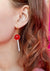 Lollipop Strawberry Realistic Sweet Food Quirky Cute Earrings - Froppin