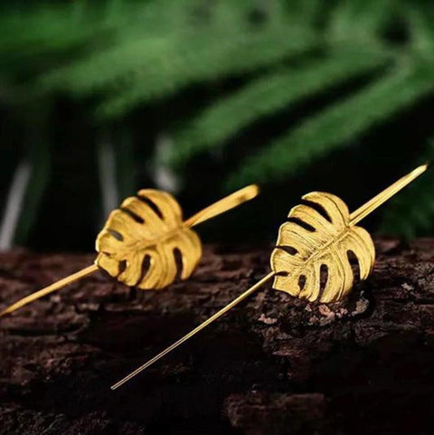 Long Leaves of Fall Earrings Cute Earrings - Froppin