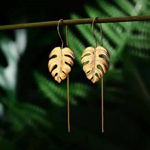 Long Leaves of Fall Earrings Cute Earrings - Froppin
