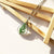 Miniature Cedar Tree Branch Leaves Clear Glass Necklace - Froppin