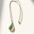 Miniature Cedar Tree Branch Leaves Clear Glass Necklace - Froppin