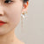 Minimalist Crystal Flower Earrings Bridesmaid Jewelry Gift Long Bridal Flower Earrings, Gold Floral Earrings Cute Earrings Delicate Earrings - Froppin
