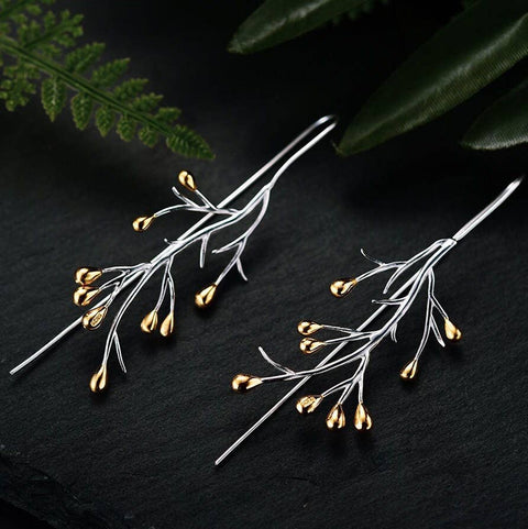 Minimalist Fall Tree Earrings Statement Earrings - Froppin