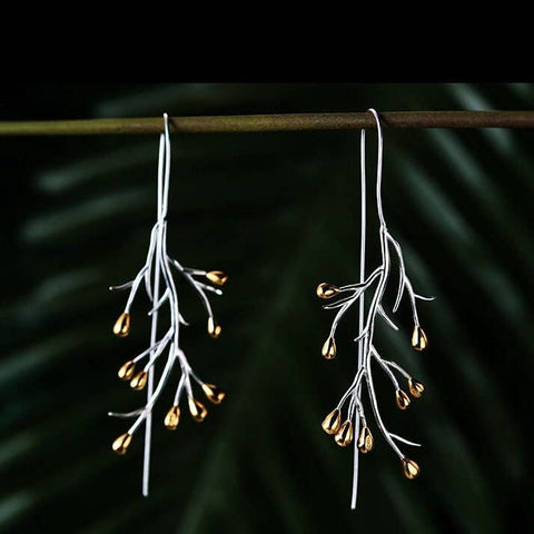 Minimalist Fall Tree Earrings Statement Earrings - Froppin