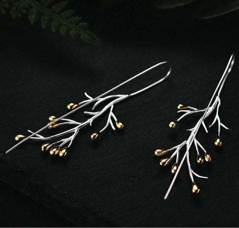 Minimalist Fall Tree Earrings Statement Earrings - Froppin