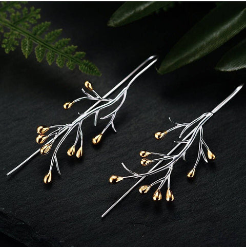 Minimalist Fall Tree Earrings Statement Earrings - Froppin