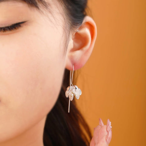 Minimalist Flower Earrings Gold Floral Earrings - Froppin
