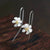 Minimalist Flower Earrings Gold Floral Earrings, Bridal Flower Earrings Tiny Silver Earrings, Delicate Spring Flower Earrings Petal Earrings - Froppin