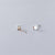 Minimalist Gemstone Earrings, S925 Sterling Silver Earrings, Rainbow Studs, Moonstone Small Stud Earrings, Tiny Moonstone Cabochon Earrings - Froppin