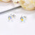 Minimalist Glass Rainbow Stud Earrings, Crystal Earrings, 925 Sterling Silver Tiny Studs, Crystal Ball Earring, 6mm Sparkle Rainbow Earrings - Froppin