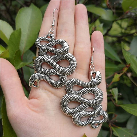 Mismatched Snake Earrings, Zodiac Animal Earrings, Slithering Viper Earrings, Swirl Serpent Earrings, Femme Fatale Earrings, Spiral Earrings - Froppin