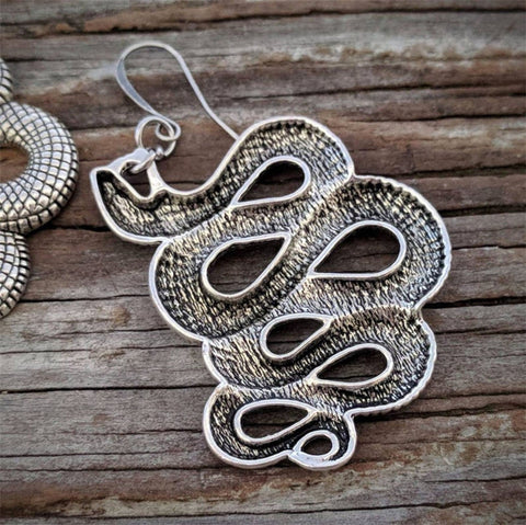 Mismatched Snake Earrings, Zodiac Animal Earrings, Slithering Viper Earrings, Swirl Serpent Earrings, Femme Fatale Earrings, Spiral Earrings - Froppin