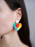 Mosaic Origami Heart Earrings - Froppin