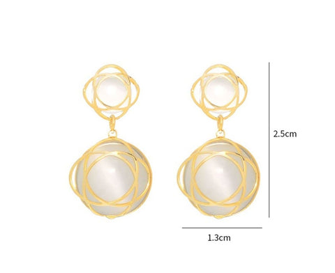 Opal Crystal Wire Wrapped Earrings - Froppin