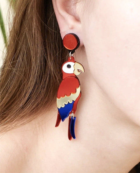 Parrot Shining Light Summer Earrings - Froppin