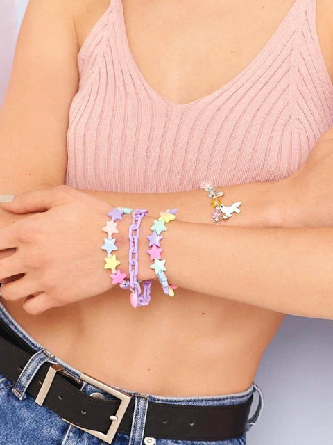 Pastel Colors Set of Bracelets - Froppin