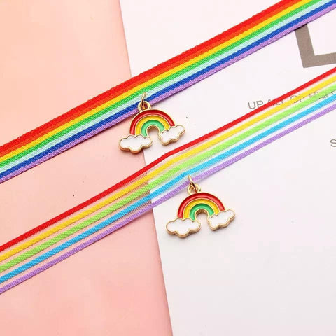 Pastel Rainbow Choker Pride LGBT - Froppin