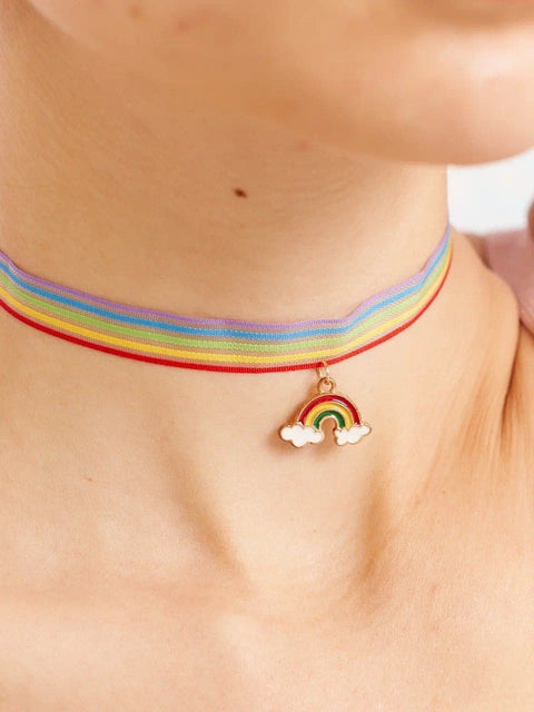 Pastel Rainbow Choker Pride LGBT - Froppin