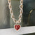 Pearl Golden Infinity Enamel Red Artistic Enamel Necklace - Froppin