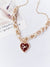 Pearl Golden Infinity Enamel Red Heart Necklace • Layered Braided Princess Artistic Enamel Necklace - Froppin