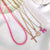 Pink Celebrate Cross Balloons Statement Set Cute Necklace - Froppin