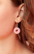 Pink Glazed Donuts Earrings, Sweet White Sprinkled Cream Topped Baked Earrings, Strawberry Earrings, Foodie Earrings, Dessert Hoops Earrings - Froppin