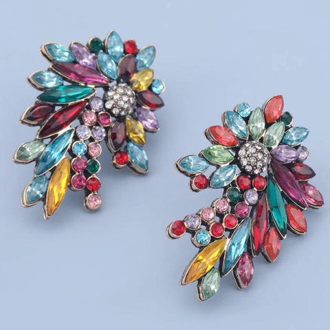 Rainbow Crystal Earrings - Froppin